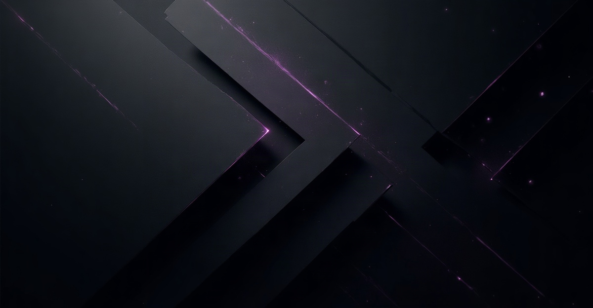 Abstract geometric planes in muted tones shifting through each other with fractured light at intersections